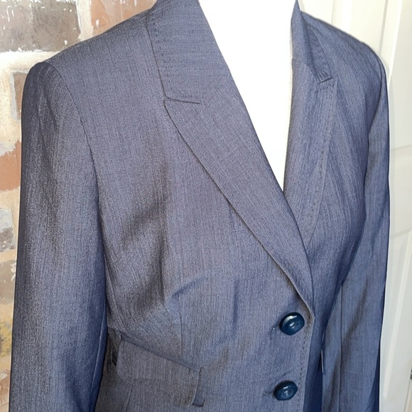 Nine West x Kasper Brown Tailored Pantsuit Polish Trousers Fitted Blazer Refined - Picture 2 of 16